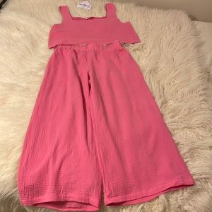 NWT Buddy Love crop top and pant set. Fully lined but still lightweight.